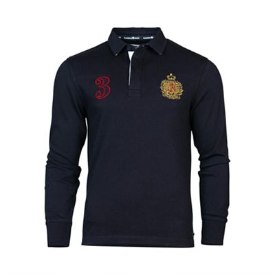 Raging Bull L/S Union Jack Collar Rugby